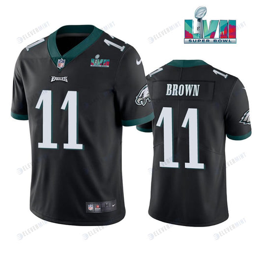 A.J. Brown 11 Philadelphia Eagles Super Bowl LVII Vapor Limited Men Jersey - Black